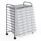 20-Drawer Mobile Storage Organizer Cart with Brake Wheels and Steel Frame for Home or Office Use